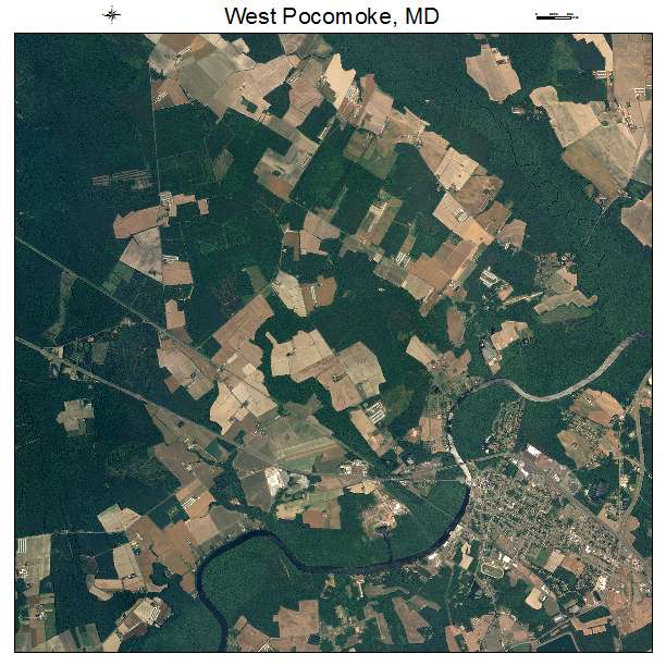 West Pocomoke, MD air photo map