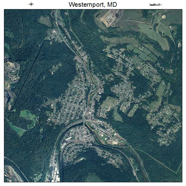 Westernport, MD air photo map