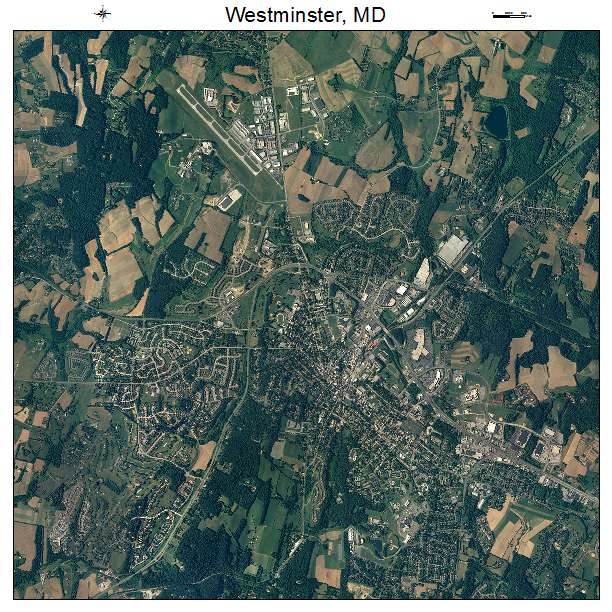Westminster, MD air photo map