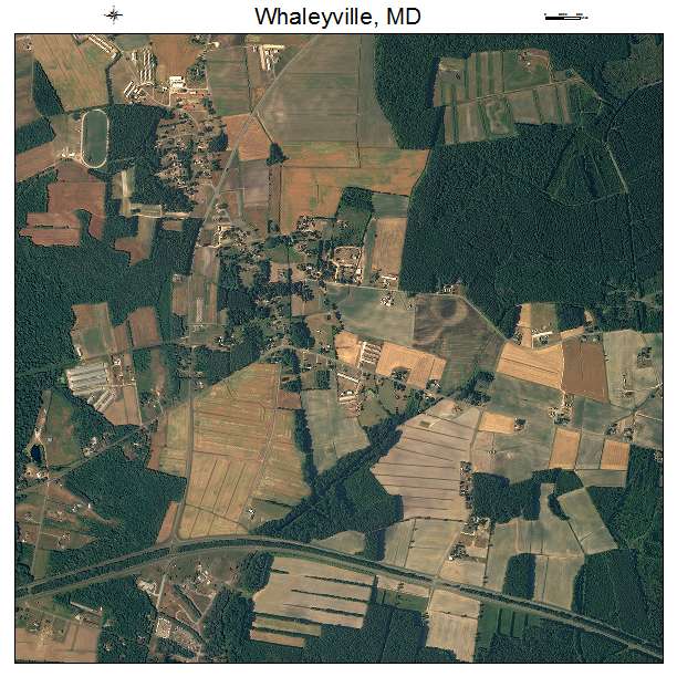 Whaleyville, MD air photo map