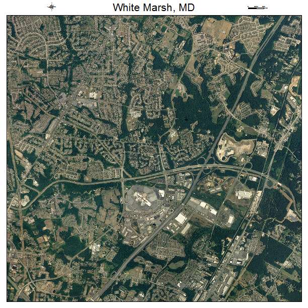 White Marsh, MD air photo map