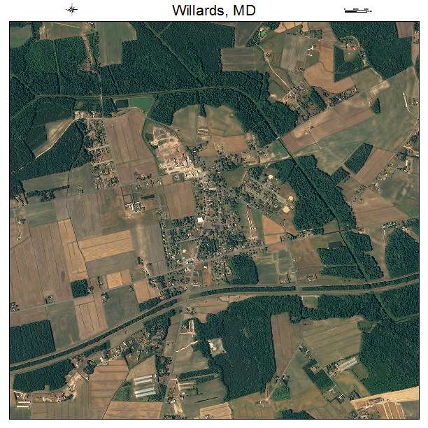 Willards, MD air photo map