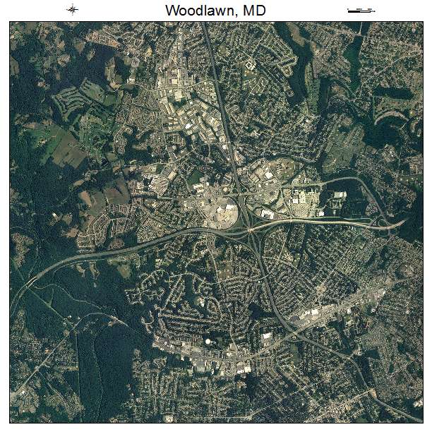 Woodlawn, MD air photo map