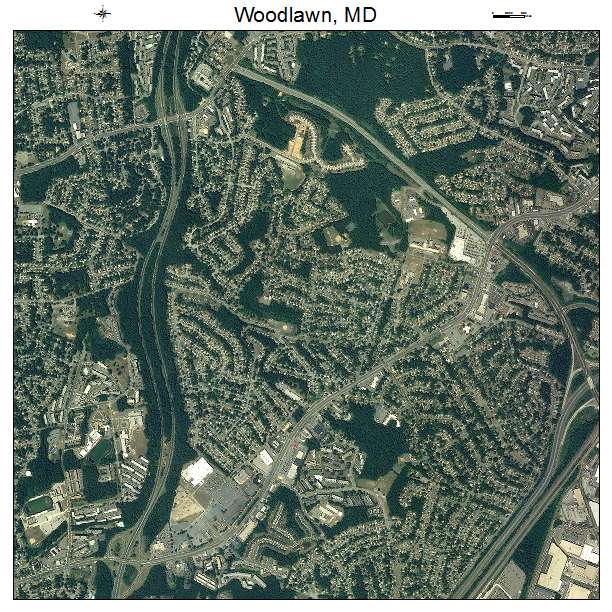 Woodlawn, MD air photo map