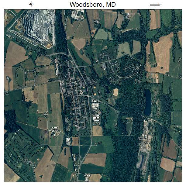 Woodsboro, MD air photo map