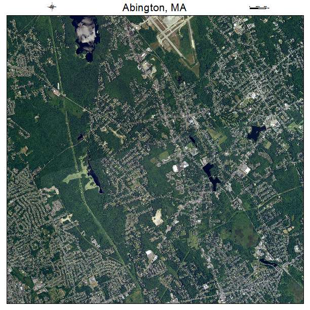 Abington, MA air photo map