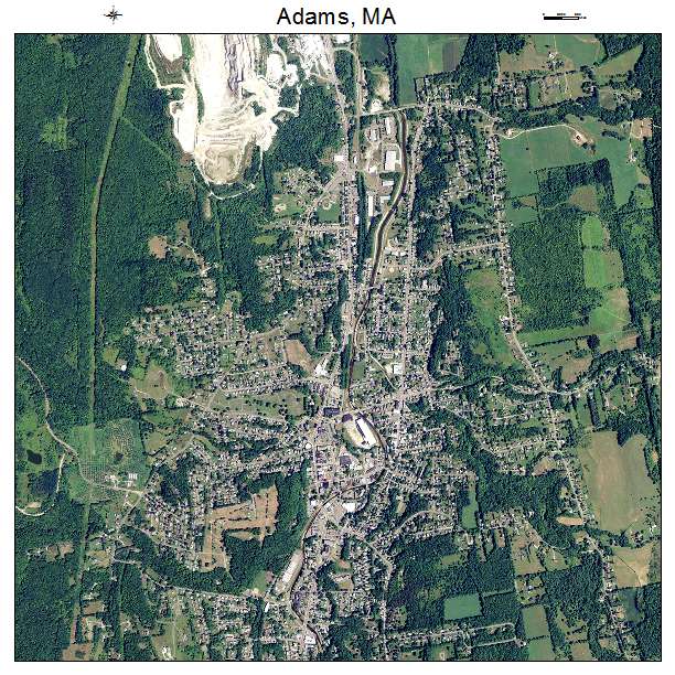 Adams, MA air photo map