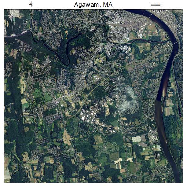 Agawam, MA air photo map