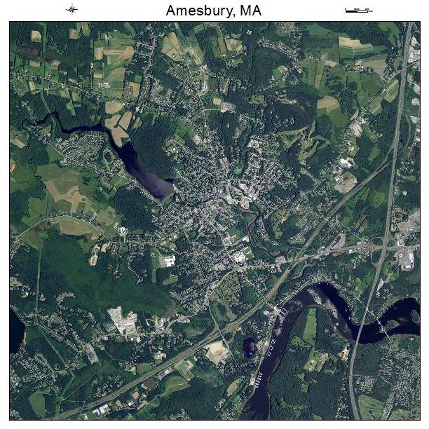 Amesbury, MA air photo map