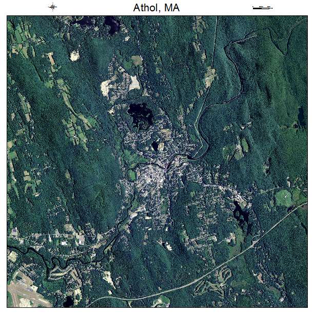 Athol, MA air photo map