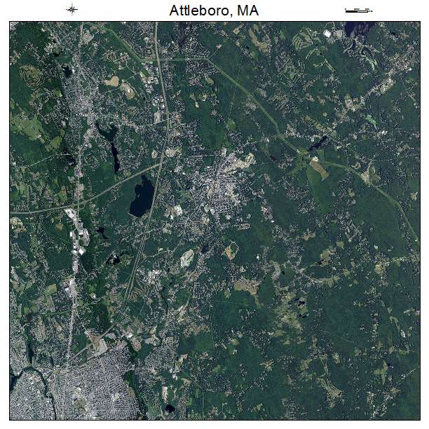 Attleboro, MA air photo map
