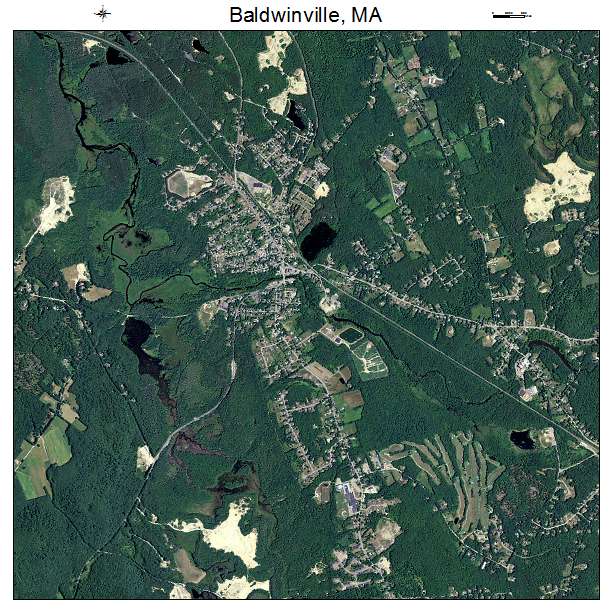 Baldwinville, MA air photo map