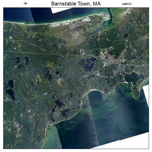 Barnstable Town, MA air photo map