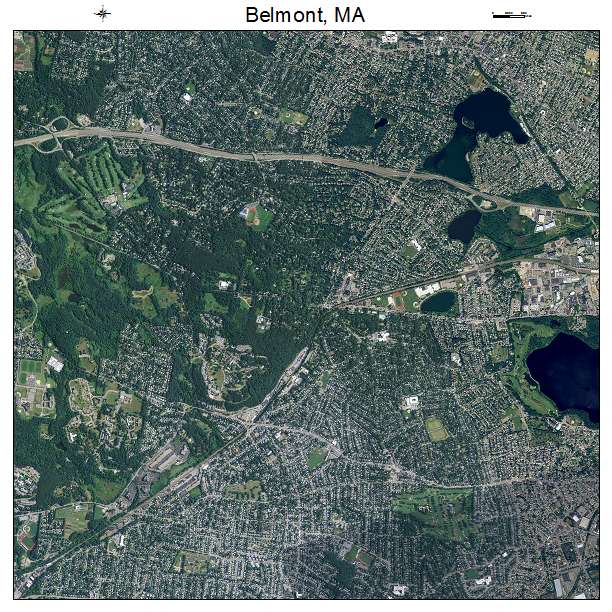 Belmont, MA air photo map