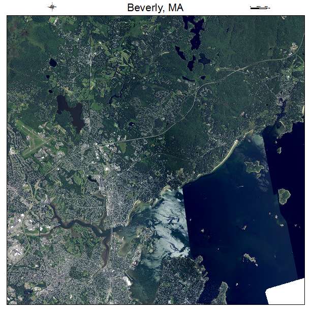 Beverly, MA air photo map