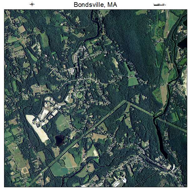 Bondsville, MA air photo map