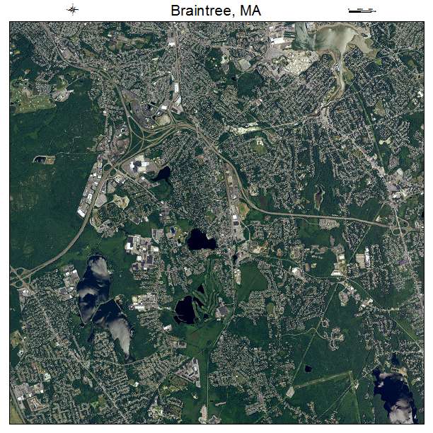 Braintree, MA air photo map