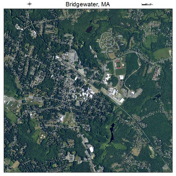 Bridgewater, MA air photo map