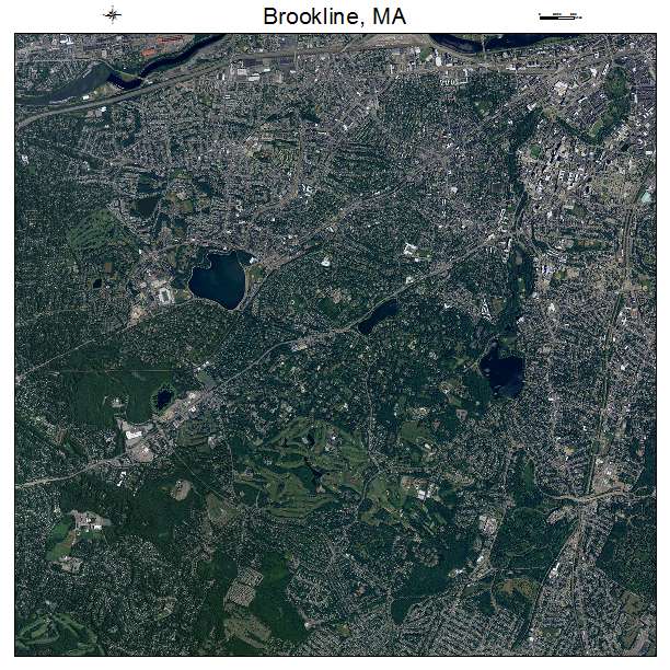 Brookline, MA air photo map