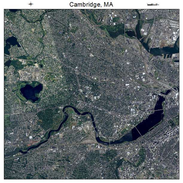 Cambridge, MA air photo map