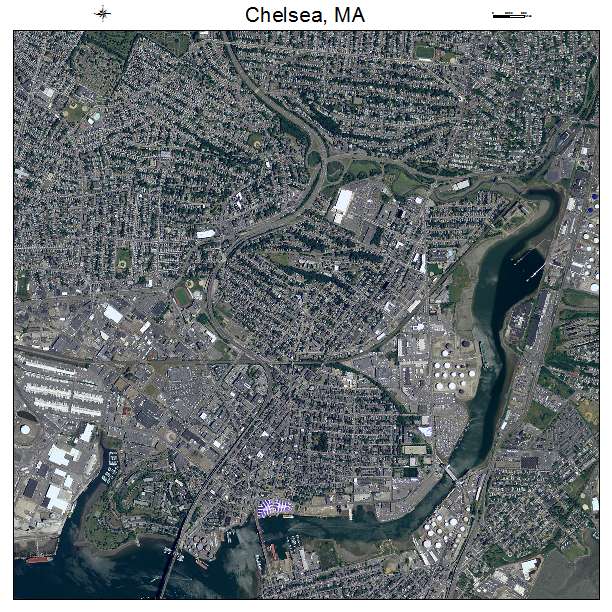 Chelsea, MA air photo map