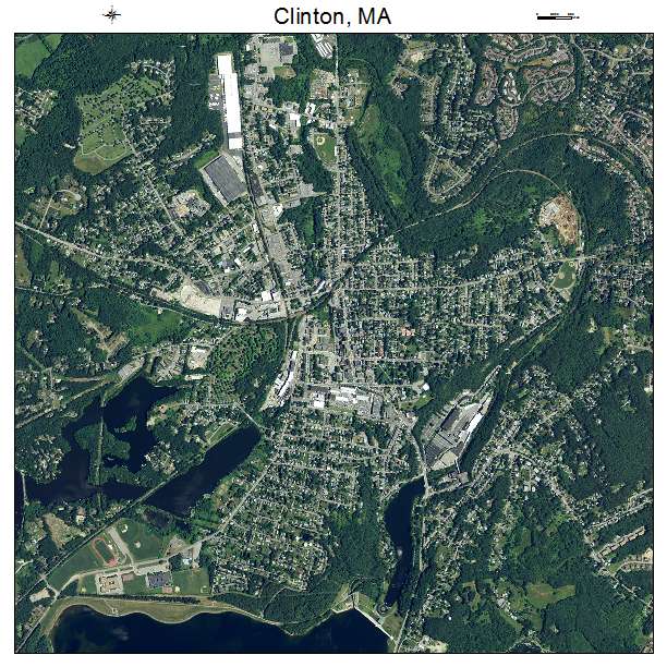 Clinton, MA air photo map