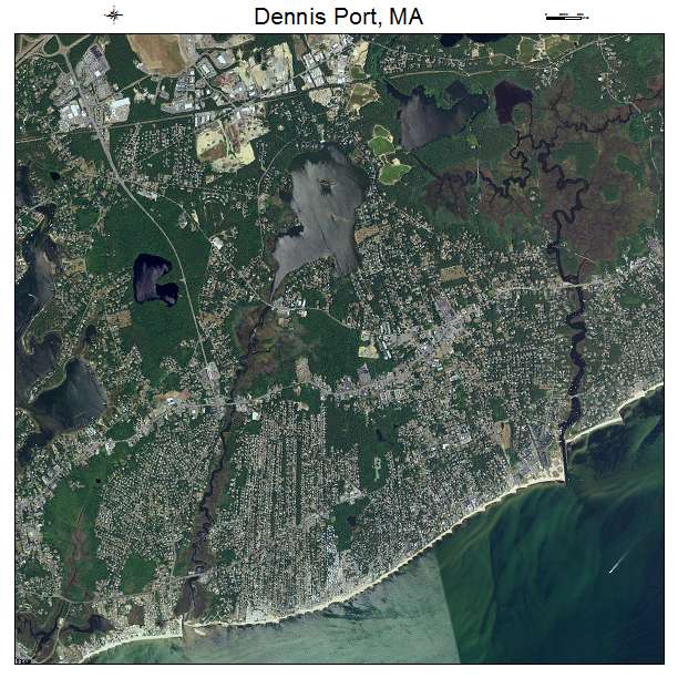 Dennis Port, MA air photo map