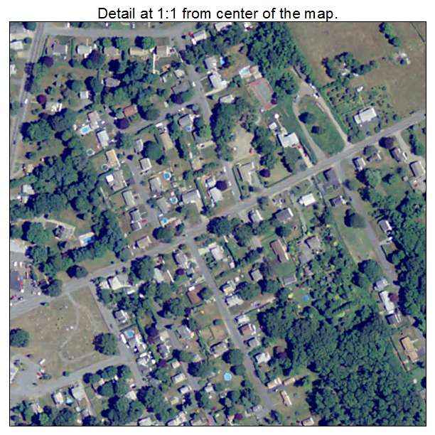 Acushnet Center, Massachusetts aerial imagery detail