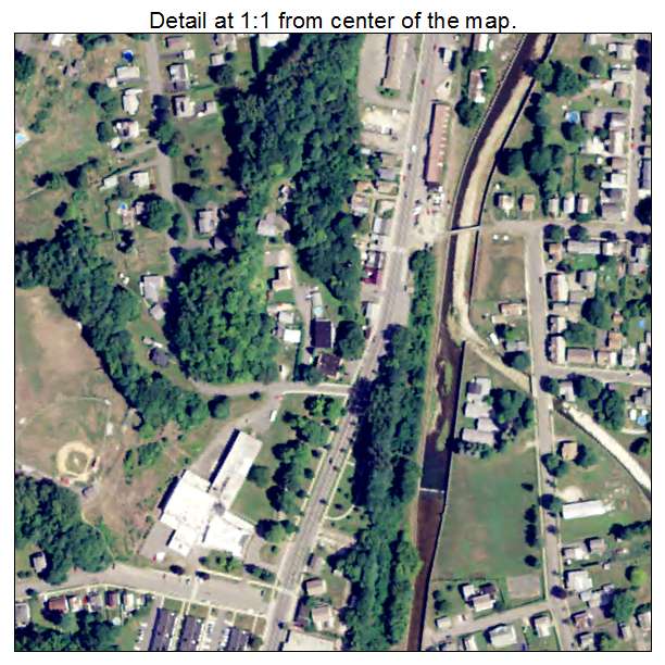 Adams, Massachusetts aerial imagery detail