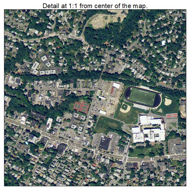 Arlington, Massachusetts aerial imagery detail