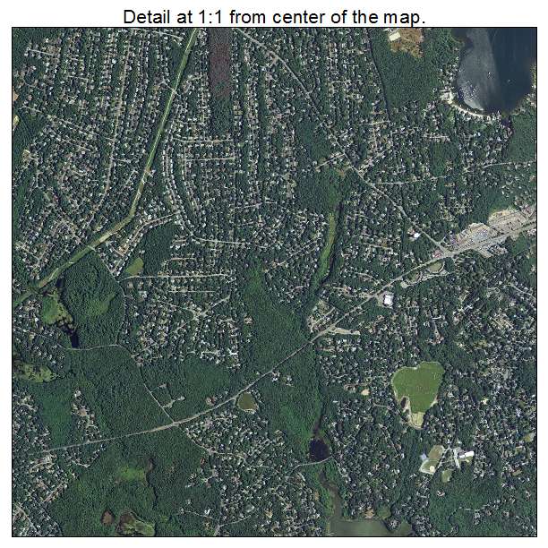 Barnstable Town, Massachusetts aerial imagery detail