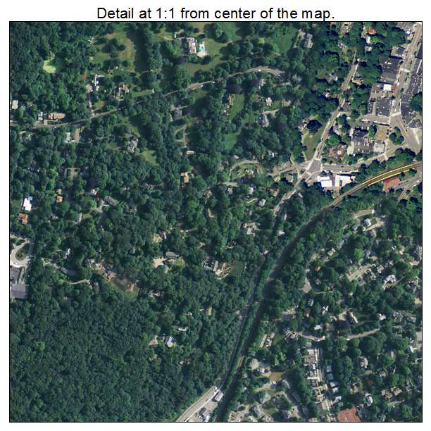 Belmont, Massachusetts aerial imagery detail