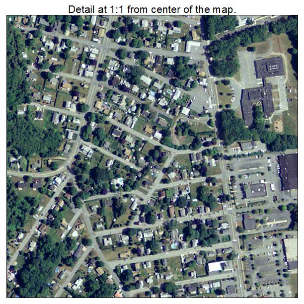 Bliss Corner, Massachusetts aerial imagery detail