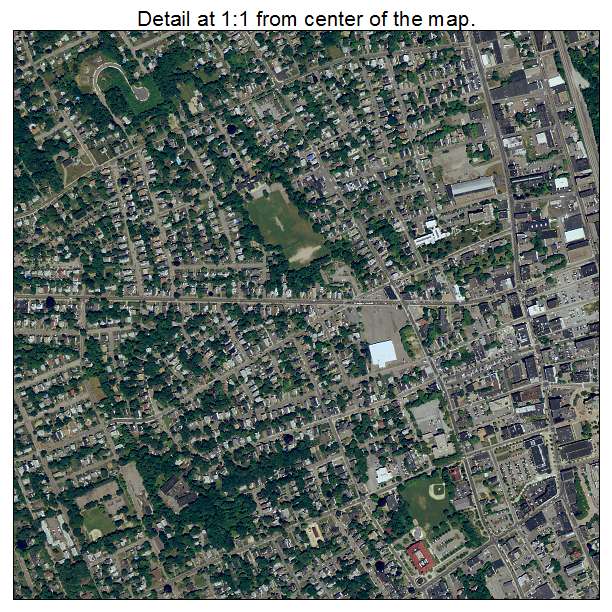 Brockton, Massachusetts aerial imagery detail