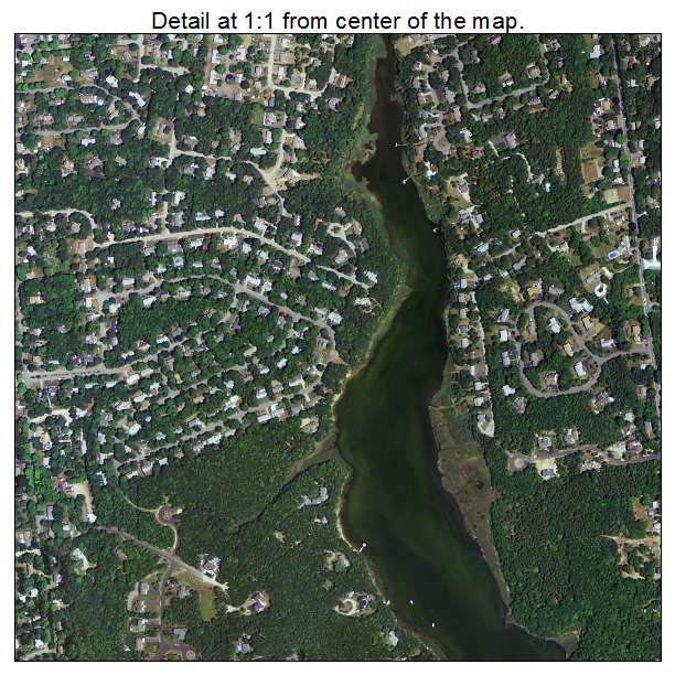 East Falmouth, Massachusetts aerial imagery detail