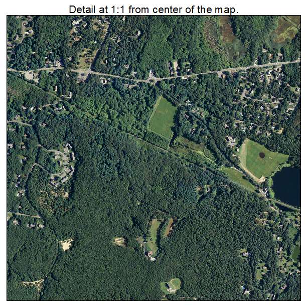 East Sandwich, Massachusetts aerial imagery detail