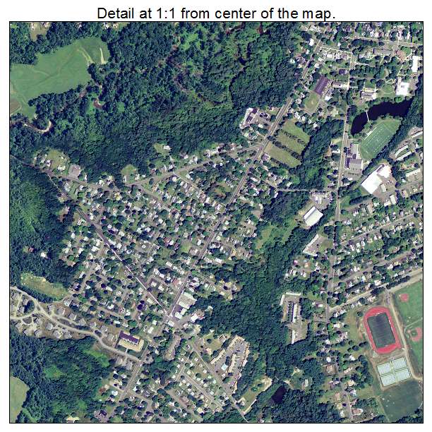 Easthampton, Massachusetts aerial imagery detail