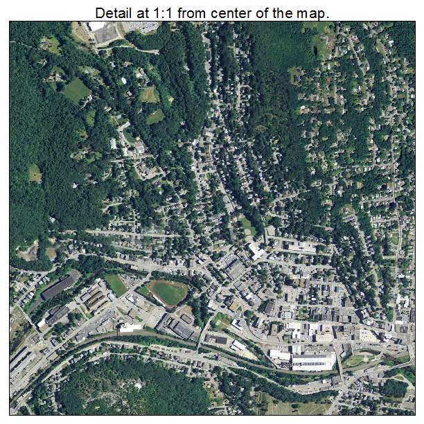 Fitchburg, Massachusetts aerial imagery detail