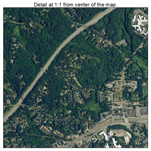 Framingham, Massachusetts aerial imagery detail