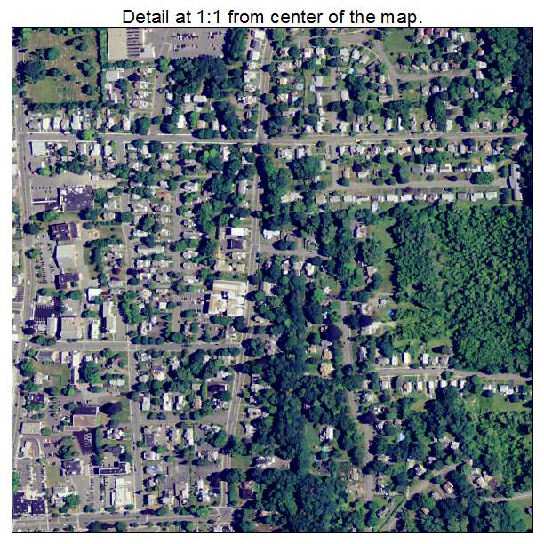 Greenfield, Massachusetts aerial imagery detail