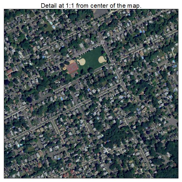 Melrose, Massachusetts aerial imagery detail