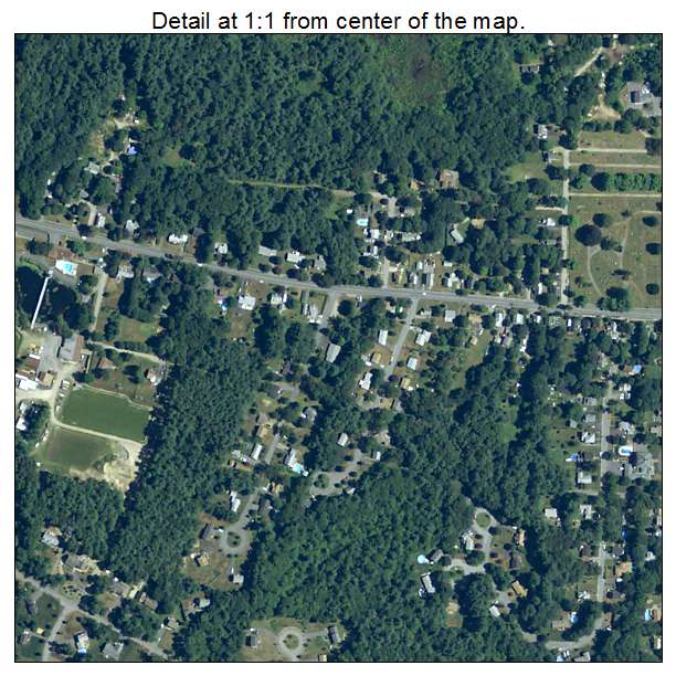 Middleborough Center, Massachusetts aerial imagery detail