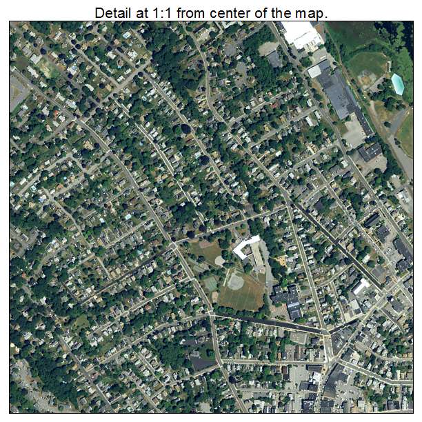 Milford, Massachusetts aerial imagery detail