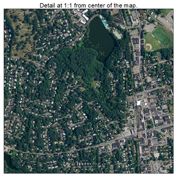 Needham, Massachusetts aerial imagery detail