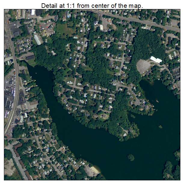 North Attleborough Center, Massachusetts aerial imagery detail