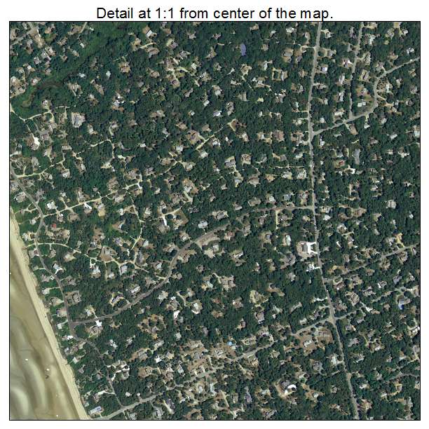 North Eastham, Massachusetts aerial imagery detail