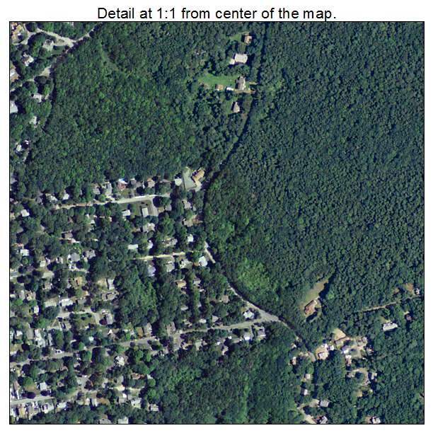 North Falmouth, Massachusetts aerial imagery detail
