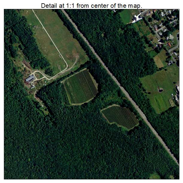 North Westport, Massachusetts aerial imagery detail