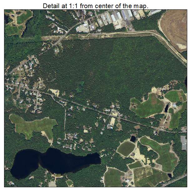 Northwest Harwich, Massachusetts aerial imagery detail
