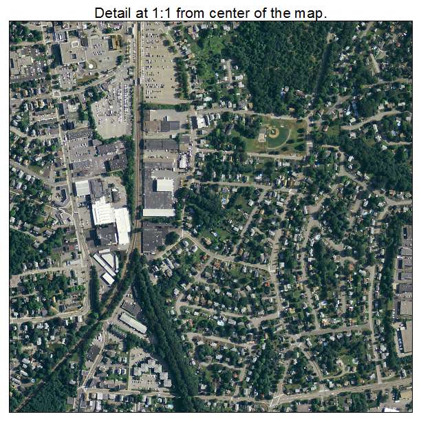 Norwood, Massachusetts aerial imagery detail